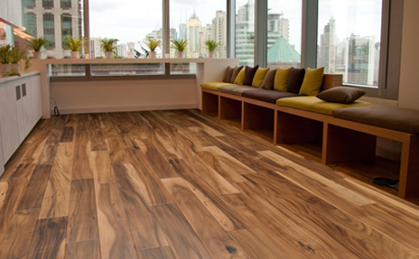 Multi Hardwood Flooring in Sitting Room in Apartment